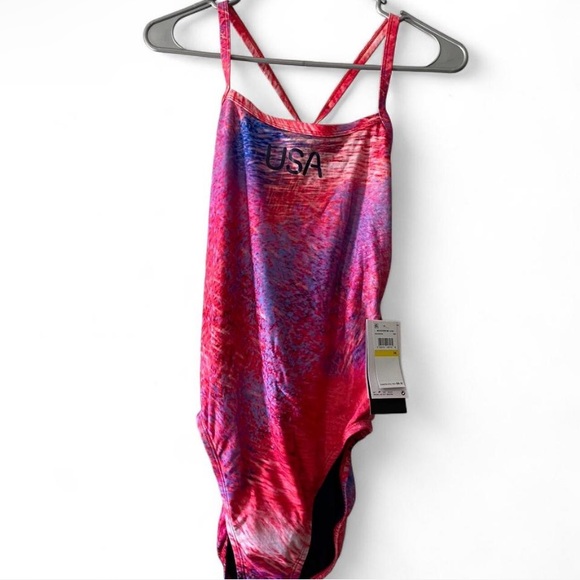 Nike Women's One Piece Swimsuit - Red and Purple - Picture 1 of 3